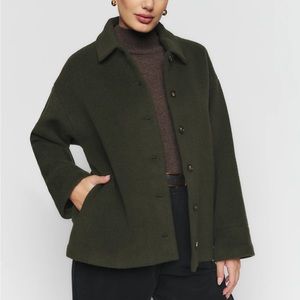Reformation Camden Jacket in Dark Green